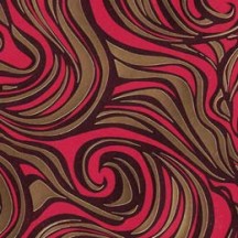 Red and Gold Swirl ~ Rossi Italy ~ Letterpress